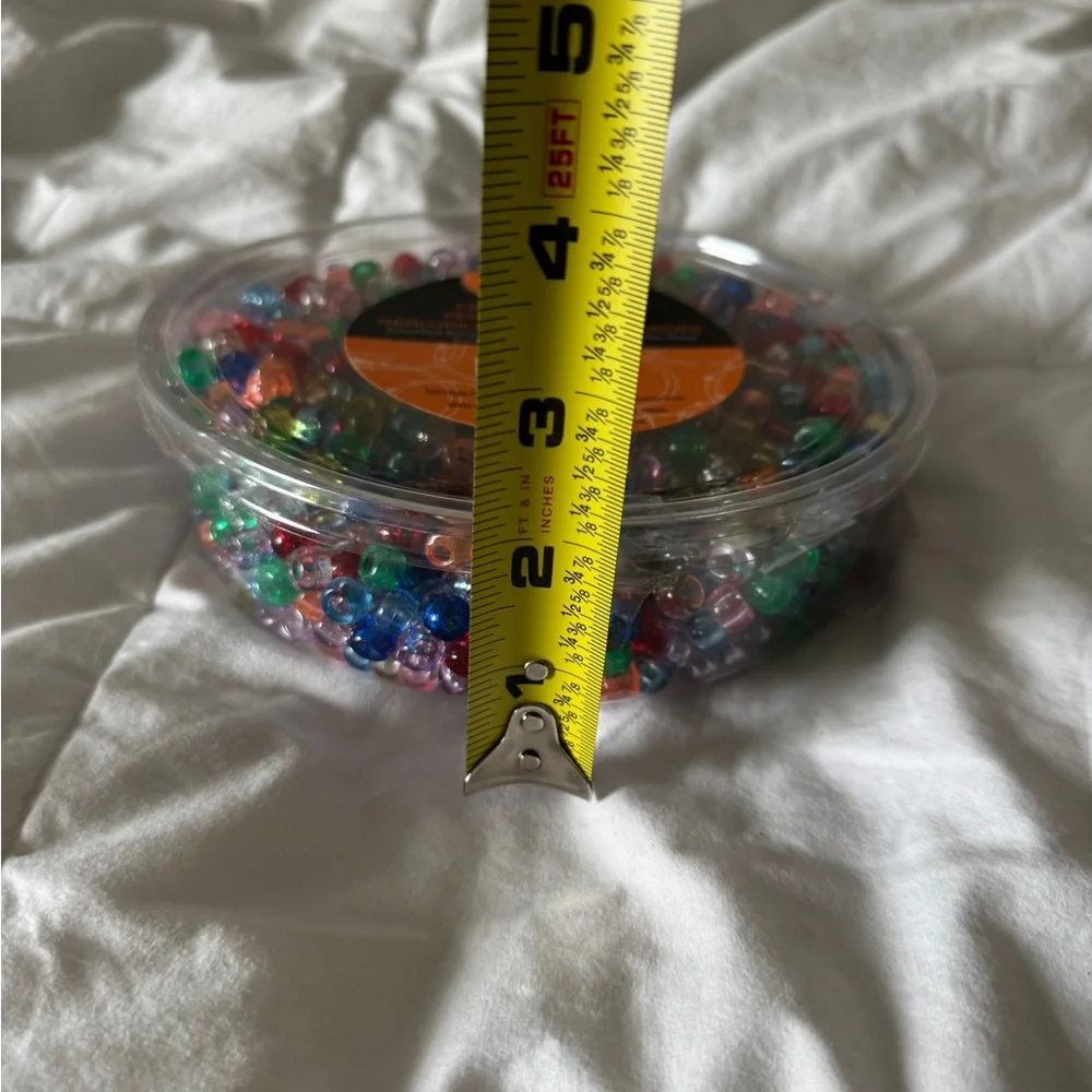 OPENED Bead Landing 1lb Assorted Pony Beads - Multi-Color Translucent